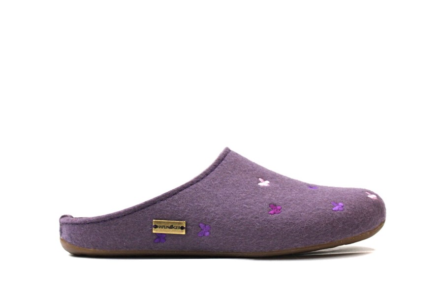 Slippers Haflinger | Haflinger 484014 Farfalline Mauve