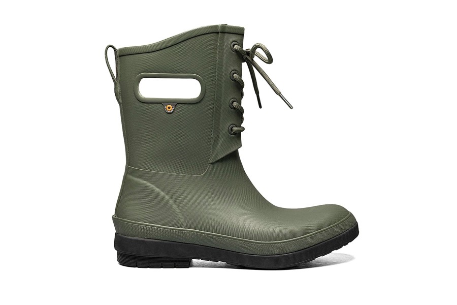 Rainboots Bogs | Bogs Amanda Ii Lace Green Ash