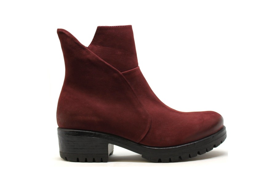 Booties Bueno | Bueno Forge Dk Red Nubuck Bootie