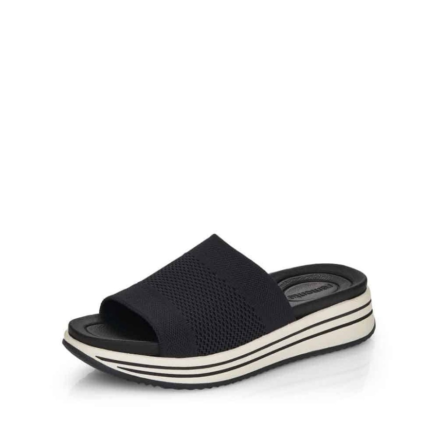 Sandals Remonte | Remonte R2961-00 Knit Slide Black