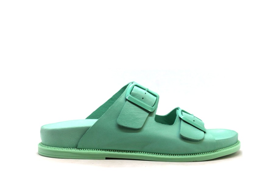 Sandals Tyche | Tyche 24-0590 Seafoam Leather Slide