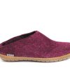 Slippers Glerups | Glerups Slip On Cranberry (Rubber Sole)