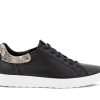 Shoes Ecco | Ecco Soft 7 Women'S Long-Lace Sneaker - Black/Limestone Snake