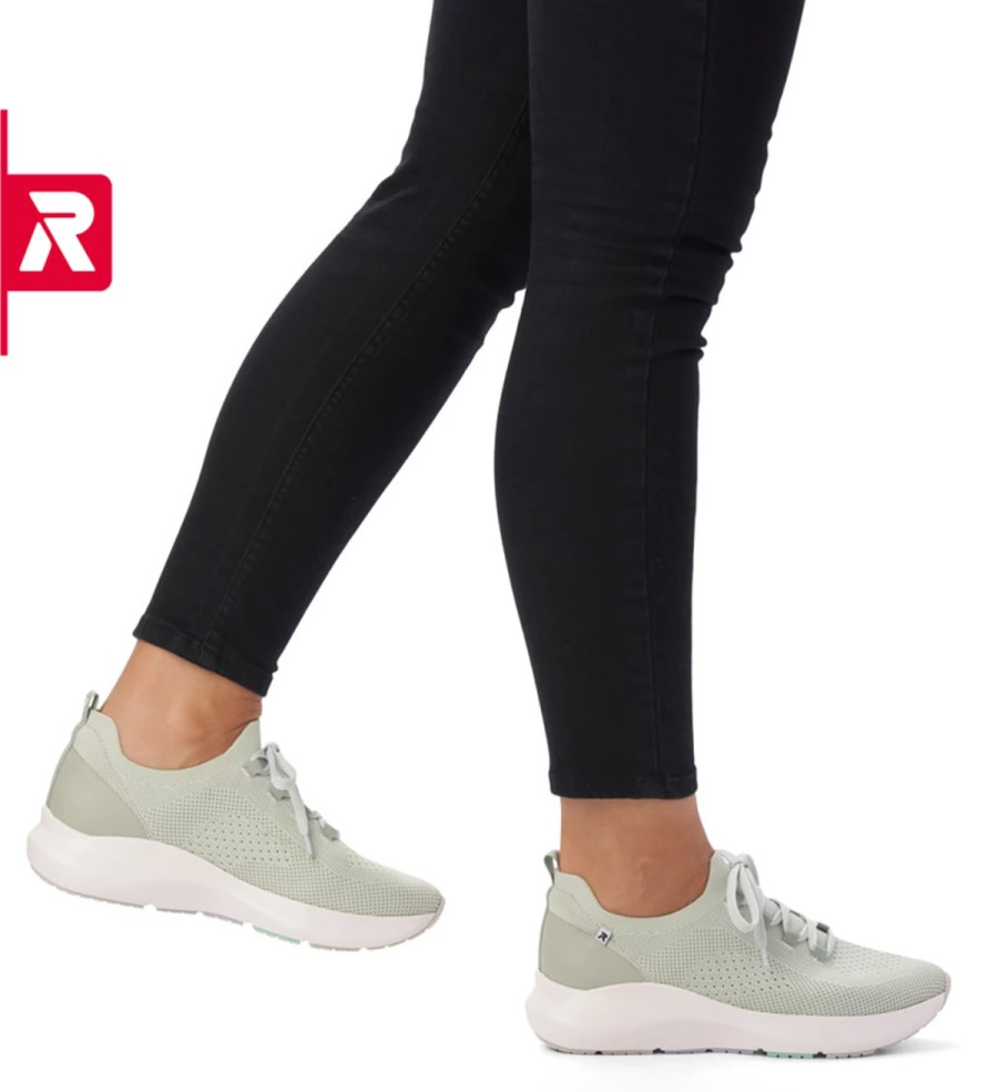 Athleisure Rieker Revolution | Rieker Revolution 42101-52 Ayla Slip On Mesh Pale Green