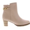 Booties Gabor | Gabor 92.071 Taupe Boot W/Heel & Chain