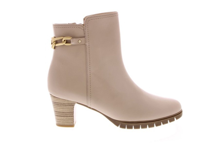 Booties Gabor | Gabor 92.071 Taupe Boot W/Heel & Chain