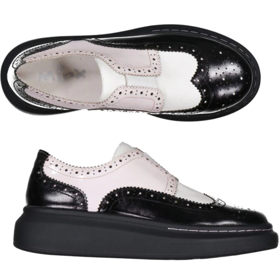 Shoes Minx | Minx M6-386 Tory -Black/White/Pink