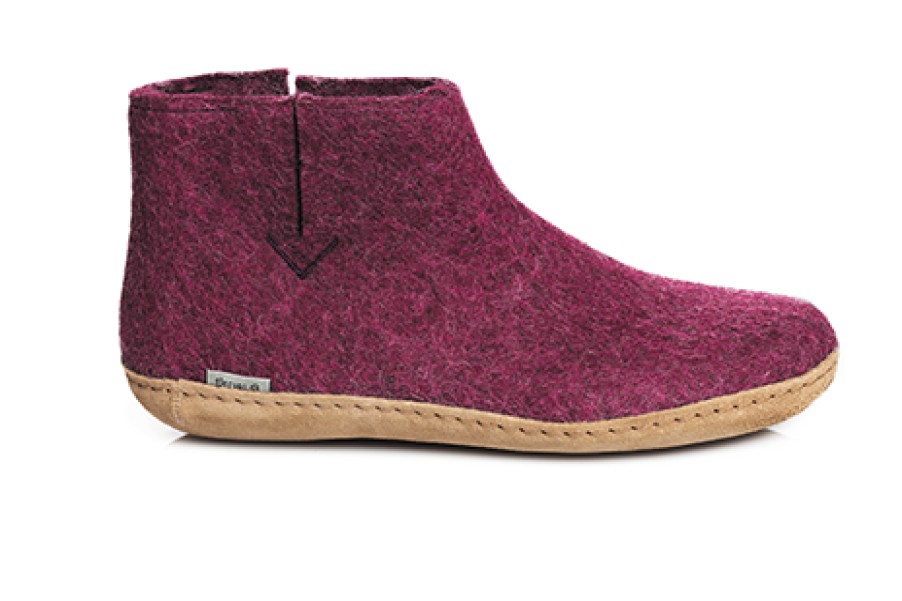 Slippers Glerups | Glerups Low Boot Cranberry