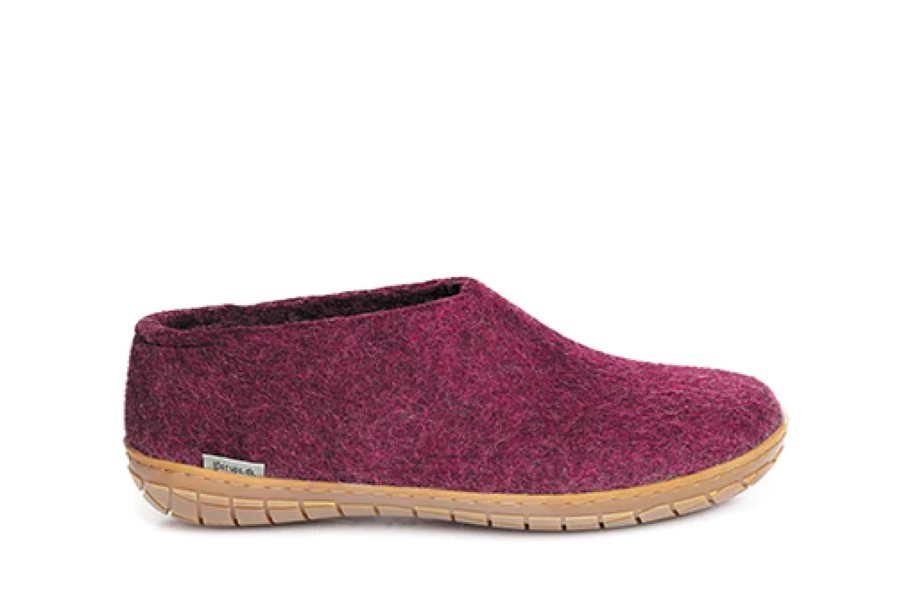 Slippers Glerups | Glerups - Shoe Cranberry (Rubber Sole)