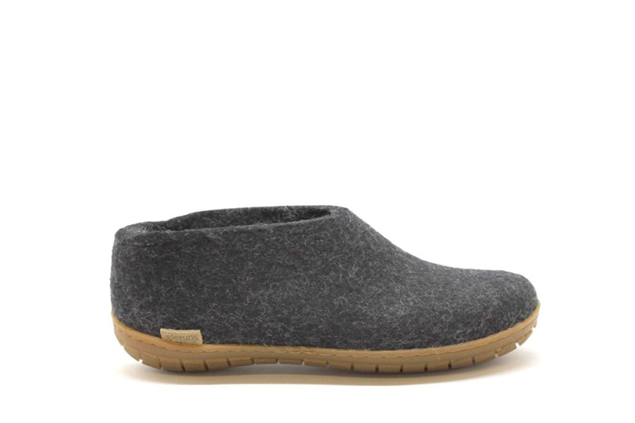 Slippers Glerups | Glerups - Shoe Charcoal (Rubber Sole)