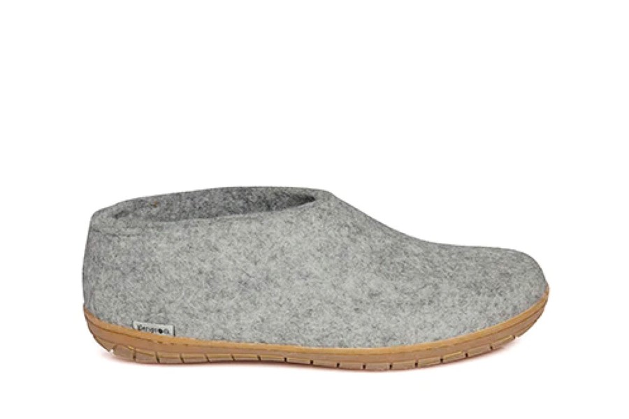 Slippers Glerups | Glerups - Shoe Grey (Rubber Sole)