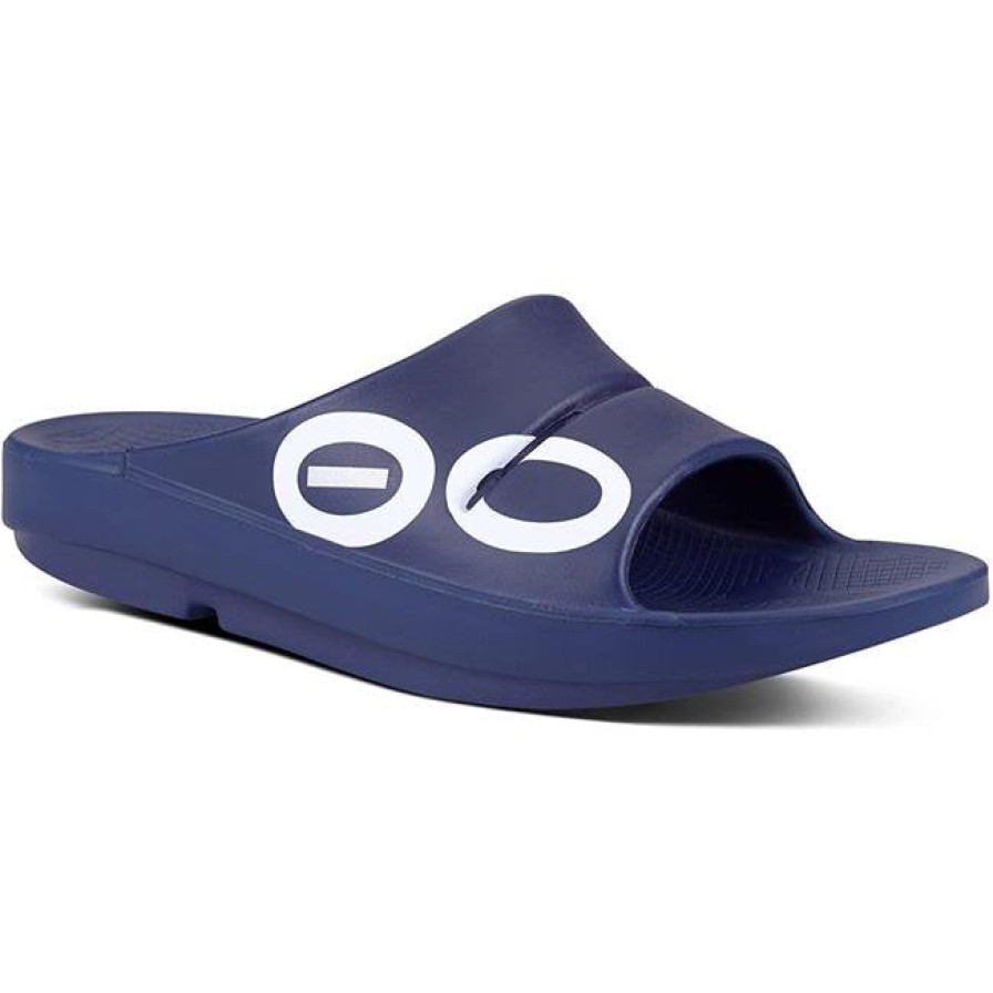 Sandals Oofos | Oofos - Ooahh Slide Sport Mens - Navy