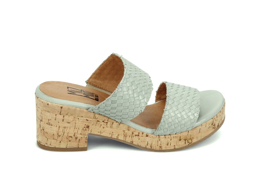 Special Occasion Miz Mooz | Miz Mooz Genna Aquamarine Cork Heel Slide