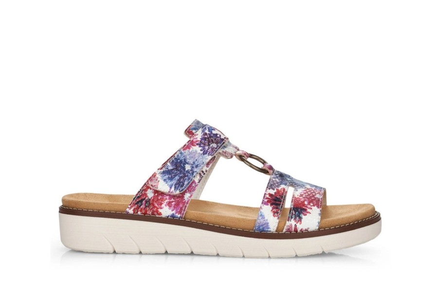 Sandals Remonte | Remonte D2056 Multi Floral Slide