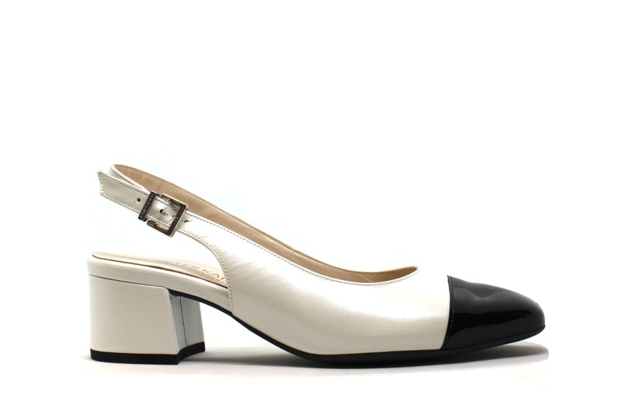 Shoes Peter Kaiser | Peter Kaiser 54509 Black Patent/Cream Leather