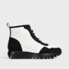 Booties Wonders | Wonders A-2415 High Top Sneaker Black Nubuck/Wild Milk Leather