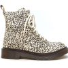 Booties Tamara London | Tamara London Devon Lace/Zipper Bootie Cub Leopard