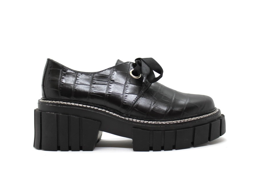 Shoes Tamara London | Tamara London Bellini Shoe Black Croc