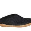 Slippers Glerups | Glerups Slip On Charcoal (Rubber Sole)