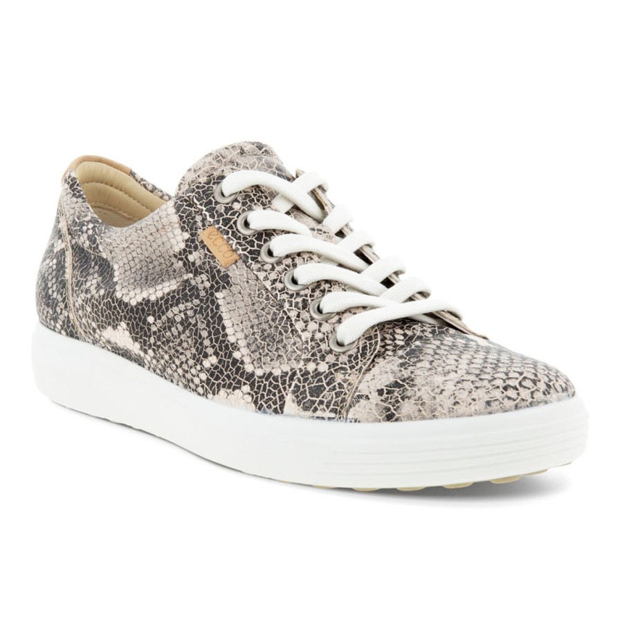 Shoes Ecco | Ecco Womens Soft 7 Sneakers - Limestone Snake