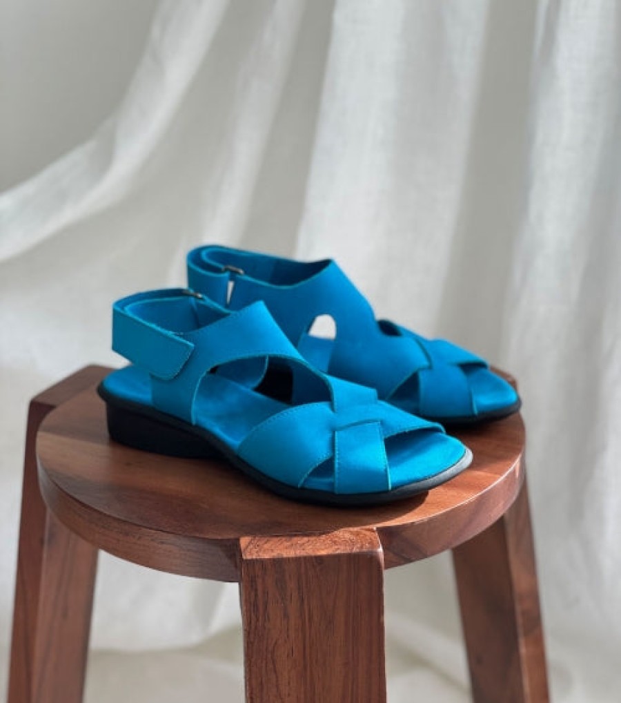 Sandals Arche | Arche Salome Sandal Vibrant Dark Turquoise Nubuck