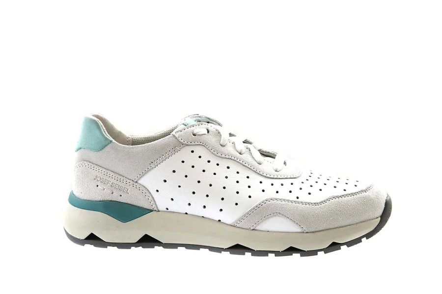 Athleisure Josef Seibel | Josef Seibel Jonah 02 White/Grey/Azur Lace Up