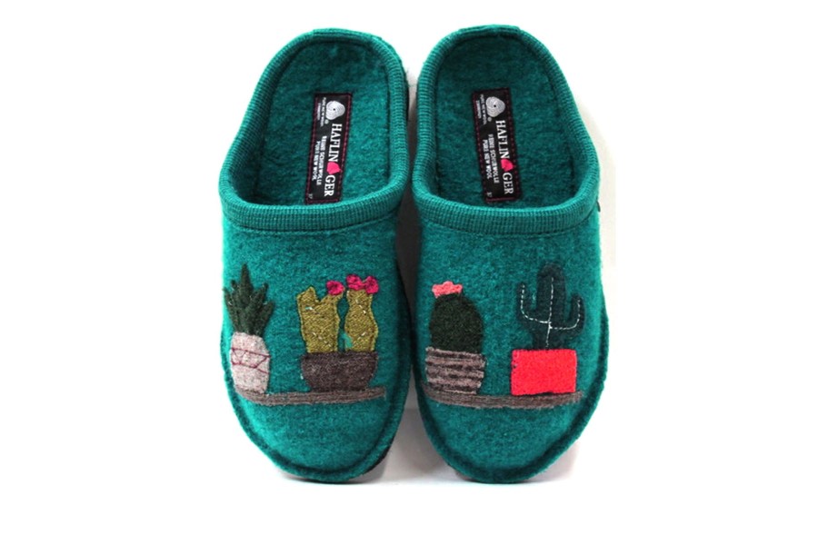 Slippers Haflinger | Haflinger Cactus Petrol