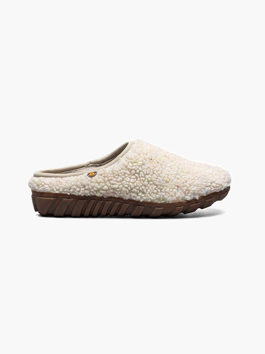 Slippers Bogs | Bogs Snowday Slipper Cozy Oatmeal W/Rainbow Flecks