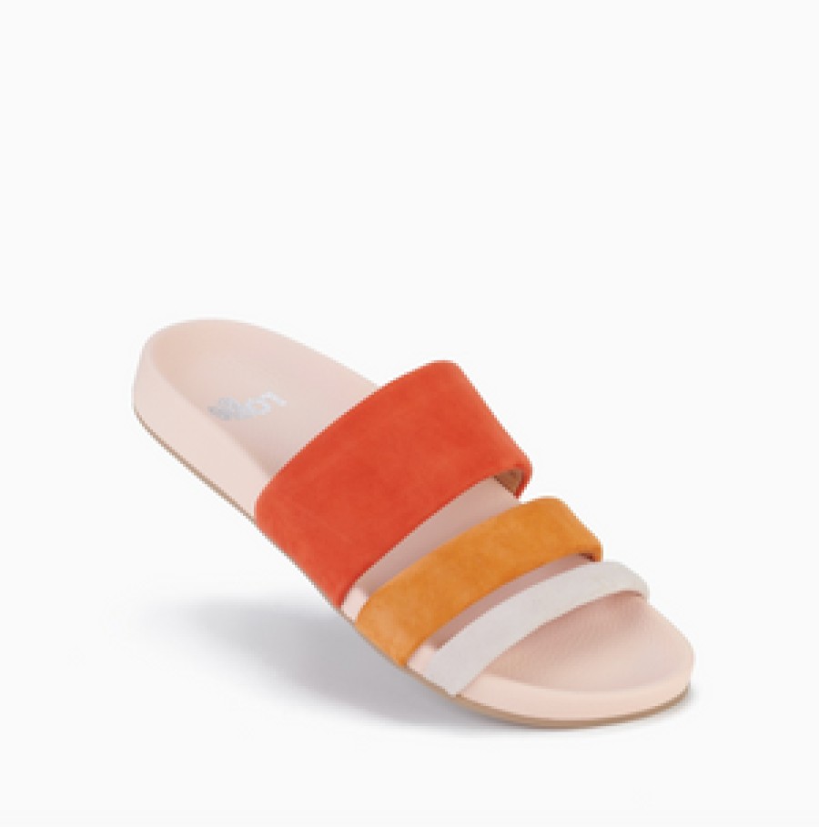 Sandals Rollie | Rollie Tide Triple Strap Slide - Sunset