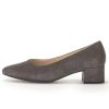 Shoes Gabor | Gabor 31.443.69 Pump Dk Grey Metallic