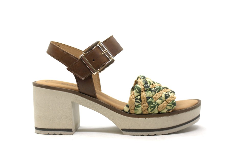 Sandals Gabor | Gabor 84-691 Multi Braid/Brown Sandal