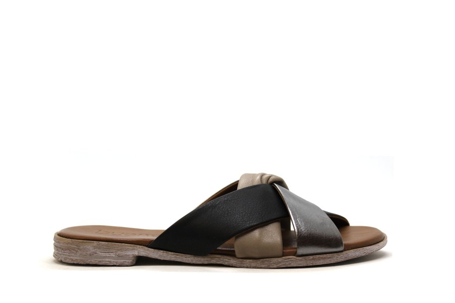 Sandals Bueno | Bueno Yippee Black Combo Slide