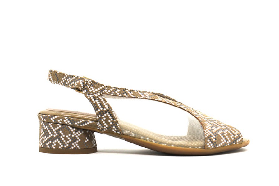 Special Occasion Beautifeel | Beautifeel Ofelia Biscotti Mosaic Print Suede