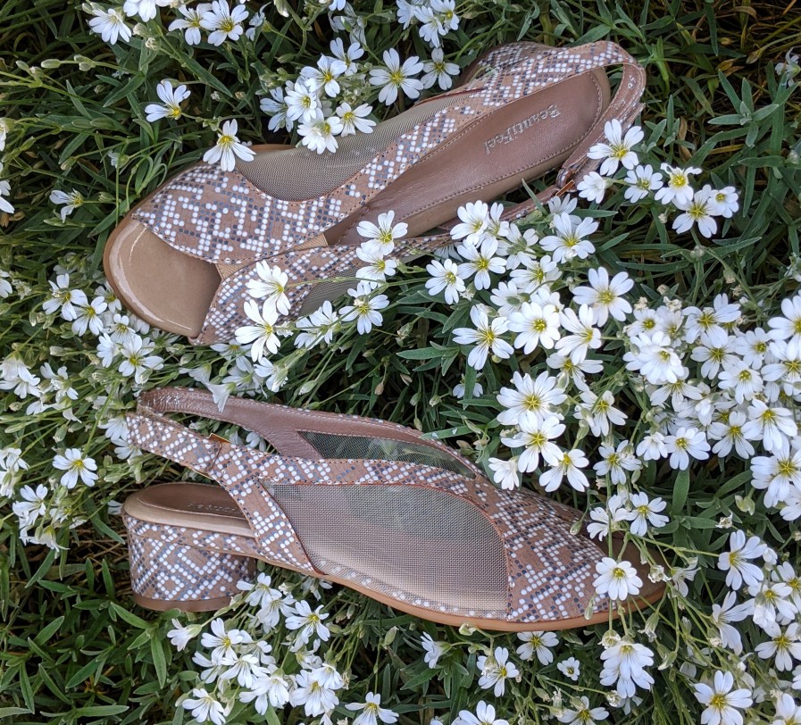 Special Occasion Beautifeel | Beautifeel Ofelia Biscotti Mosaic Print Suede