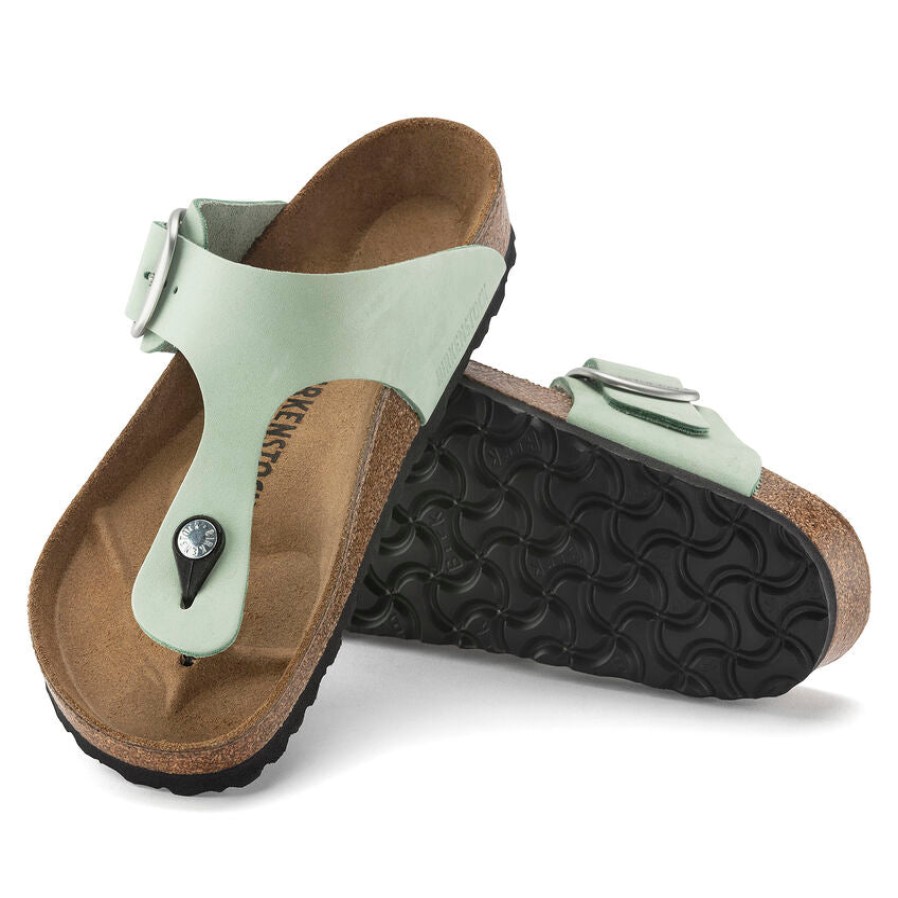 Sandals Birkenstock | Birkenstock - Gizeh Big Buckle Nubuck Matcha