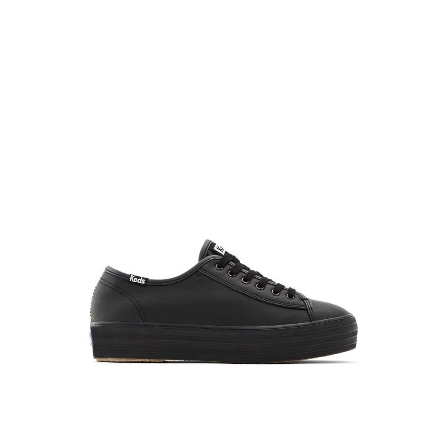 Shoes Keds | Keds Triple Kick Leather Black/Black