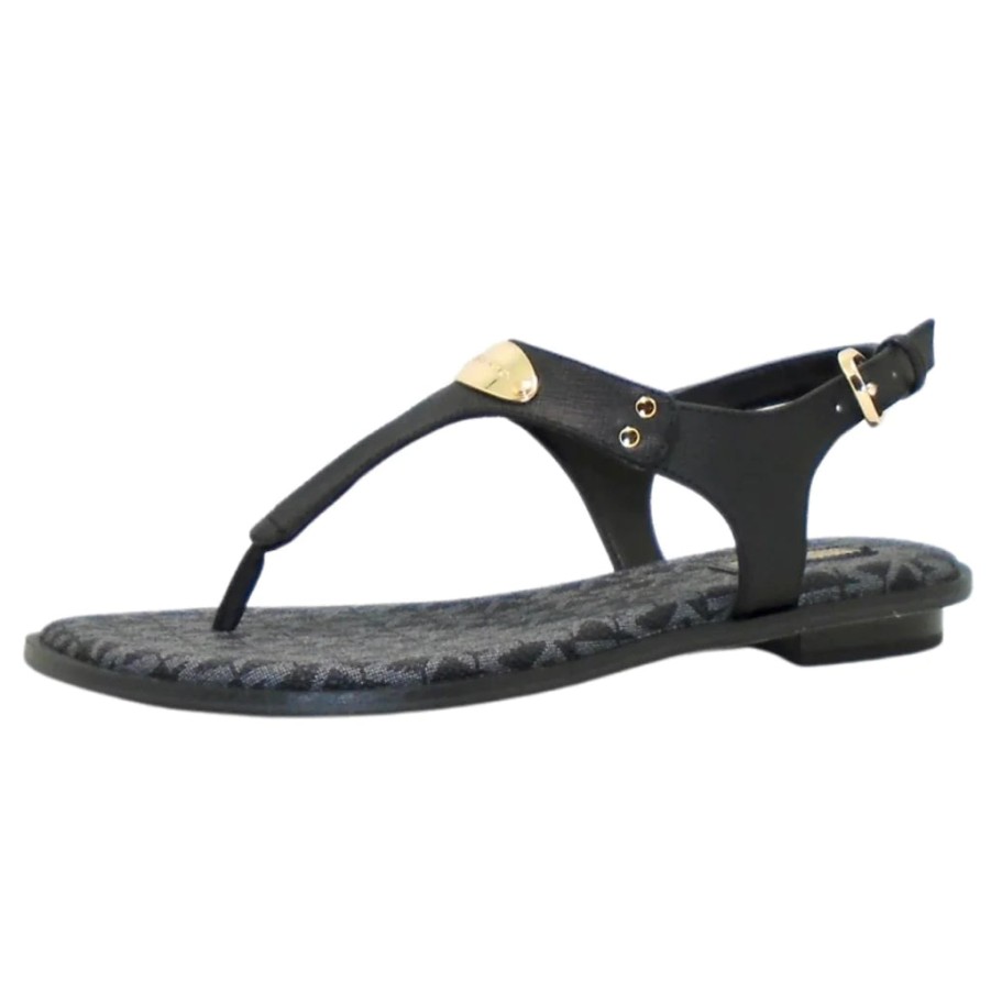 Sandals Michael Kors | Michael Kors Plate Thong Sandal - Black